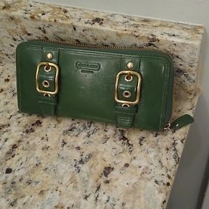 Coach Green Patent Leather Wallet
